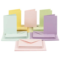 Satz Pastell-Postkarten und Umschläge 10,5x15 cm - 50 Stück | ARTMIE