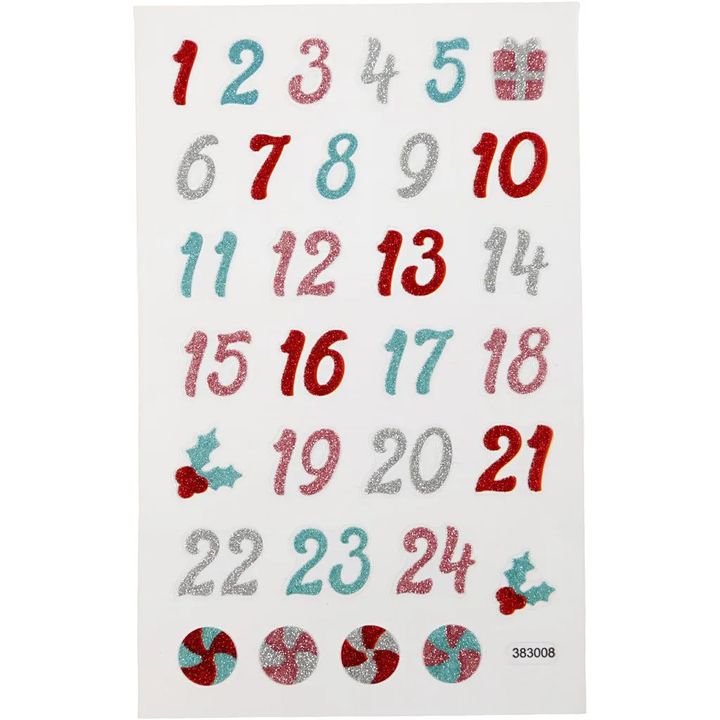 Set aus 31 Weihnachtsaufklebern | Adventskalender – Detailansicht 2 | ARTMIE
