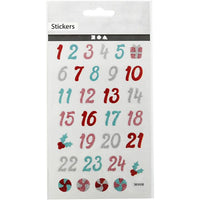 Set aus 31 Weihnachtsaufklebern | Adventskalender | ARTMIE