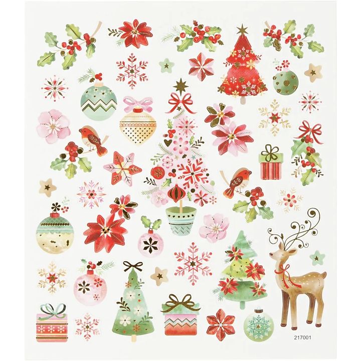 Set Weihnachtsaufkleber 43 Stück | Romantische Weihnachten – Detailansicht 2 | ARTMIE