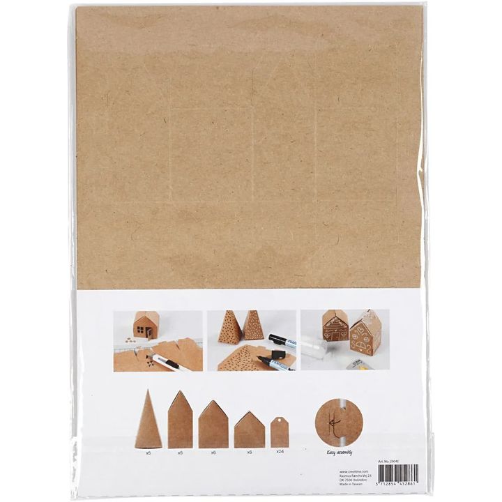 Kreativpapier-Set Häuser und Bäume – Detailansicht 2 | ARTMIE