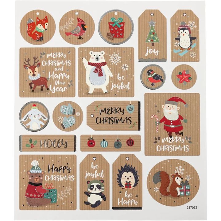 Set mit 19 Weihnachtsaufklebern | Frohe Weihnachten – Detailansicht 2 | ARTMIE