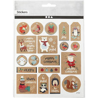 Set mit 19 Weihnachtsaufklebern | Frohe Weihnachten | ARTMIE
