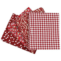 Patchwork-Stoff - Rot - 4 Stück - 45 x 55 cm | ARTMIE