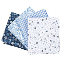 Patchwork-Stoff - Blau - 4 Stück - 45 x 55 cm | ARTMIE