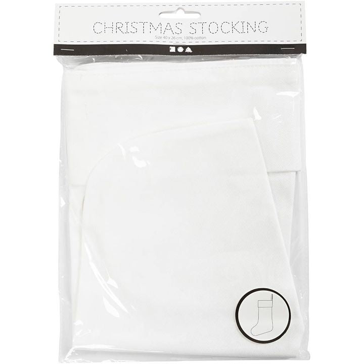 Weißer Weihnachtsstrumpf 40 x 26 cm – Detailansicht 2 | ARTMIE
