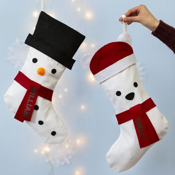 Weißer Weihnachtsstrumpf 40 x 26 cm – Detailansicht 3 | ARTMIE