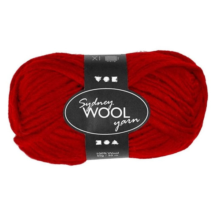 Australische Wolle Sydney 50 m – rot