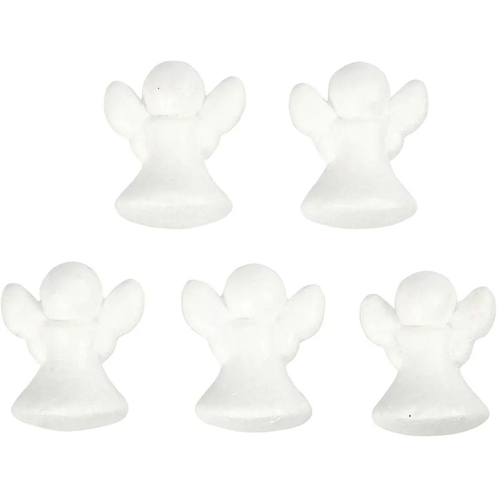 Polystyrol-Engel 6 cm 5 Stück – Detailansicht 2 | ARTMIE