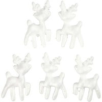 Polystyrol Rentier 11,5 cm 5 Stück – Detailansicht 2 | ARTMIE