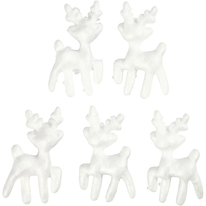 Polystyrol Rentier 11,5 cm 5 Stück – Detailansicht 2 | ARTMIE