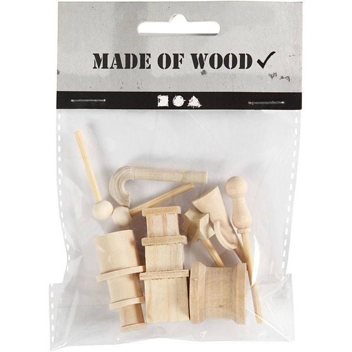 Mini Holzdekorationen - Weihnachtsset 9 Stück – Detailansicht 2 | ARTMIE