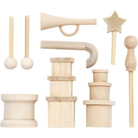 Mini Holzdekorationen - Weihnachtsset 9 Stück | ARTMIE