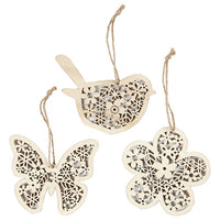 Dekorative Ornamente aus Holz mit Schnur | ARTMIE