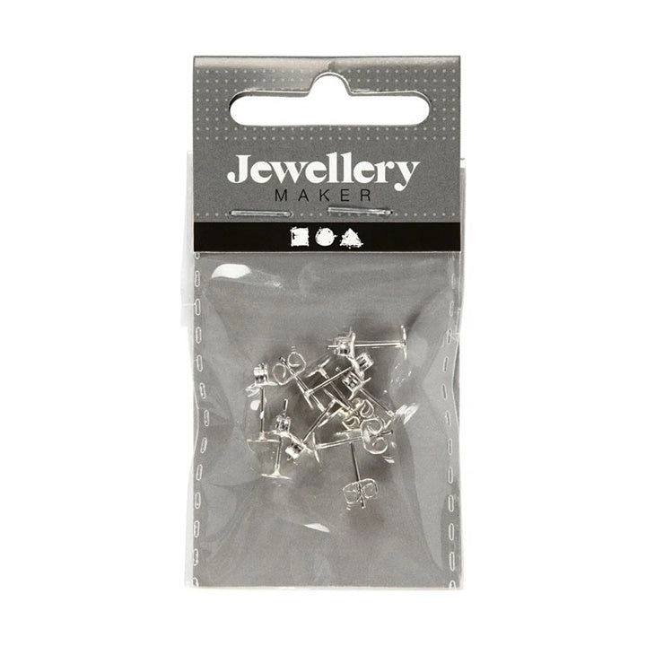 Versilberte Ohrstecker 13 mm - 10 Stück | ARTMIE