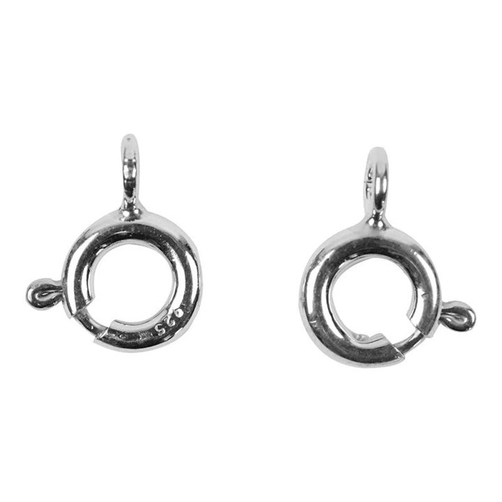 Silberne Federringklammern für Schmuck 6mm - 10er-Pack – Detailansicht 2 | ARTMIE