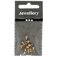 Goldschmuck Endkappen mit Öse, 3 mm, 10 Stück | ARTMIE