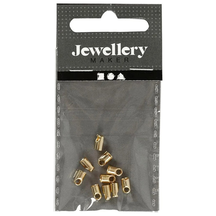 Goldschmuck Endkappen mit Öse, 3 mm, 10 Stück | ARTMIE