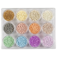Rocaille-Perlen, Pastellfarben, 3mm, Satz 12x17g | ARTMIE