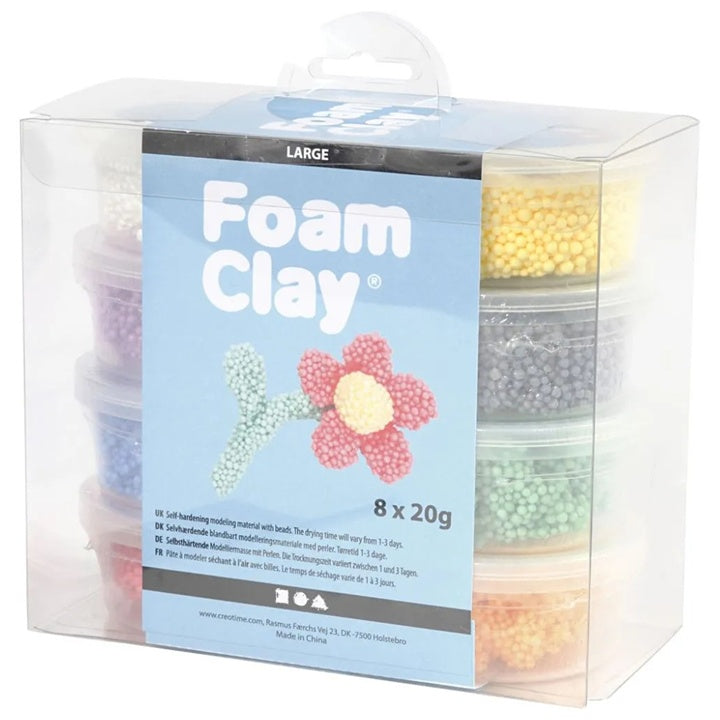 Foam Clay Modelliermasse mit großen Perlen - 8x20g – Detailansicht 2 | ARTMIE