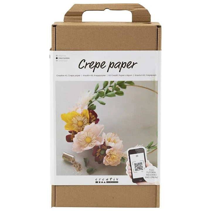 Kreativ-Set | Papierkrepp-Kranz mit Blumen | ARTMIE