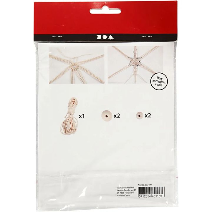 Mini-Kreativ-Set Makramee-Schneeflocken – Detailansicht 3 | ARTMIE