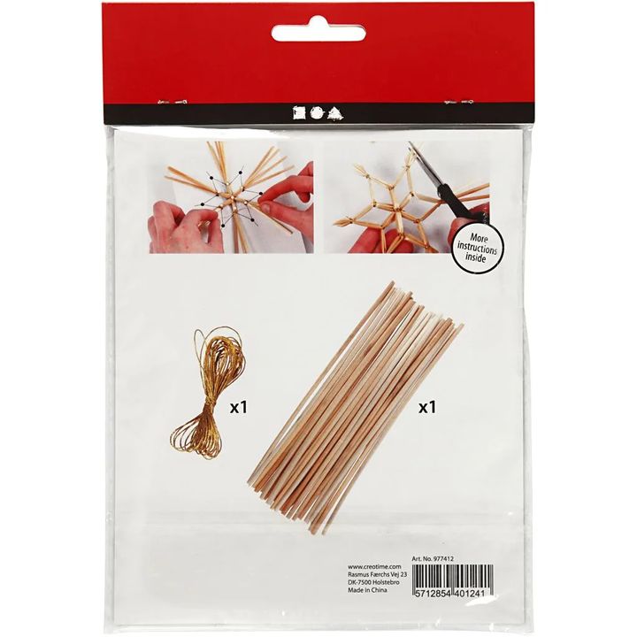 Mini-Kreativset Strohschneeflocken – Detailansicht 3 | ARTMIE