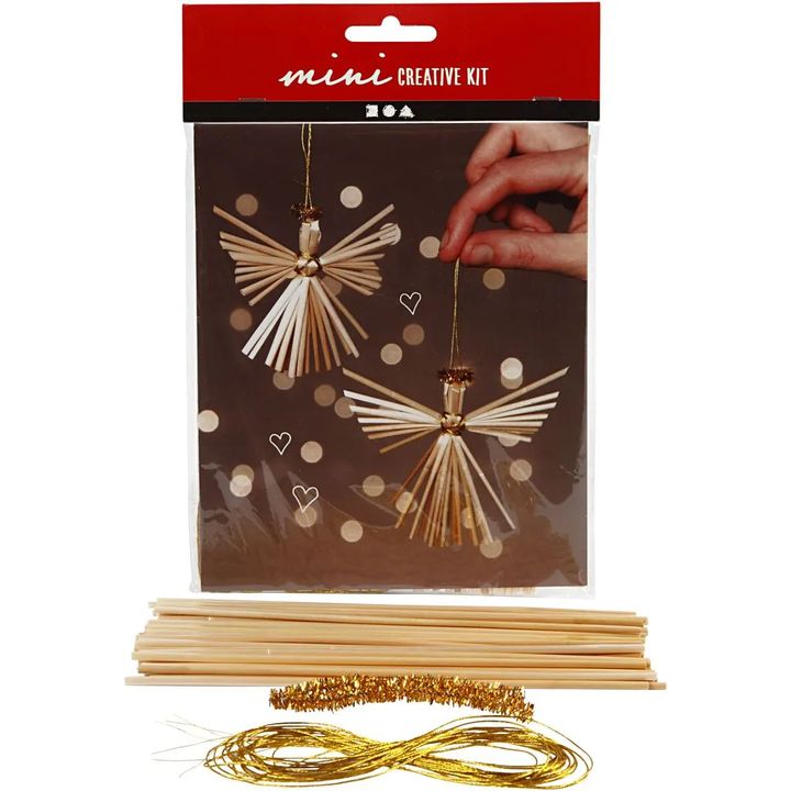 Mini-Kreativset mit Stroh-Engeln – Detailansicht 2 | ARTMIE