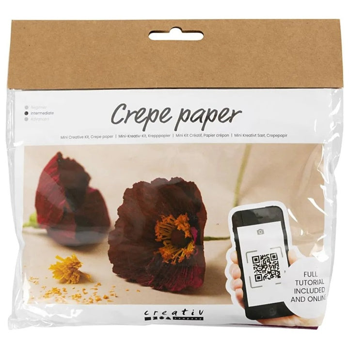 Mini-Kreativ-Set | Mohnblumen aus Krepppapier | ARTMIE