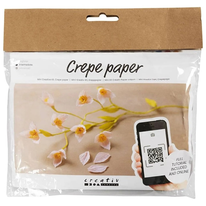 Mini-Kreativ-Set | Kirschblütenzweig aus Krepppapier | ARTMIE