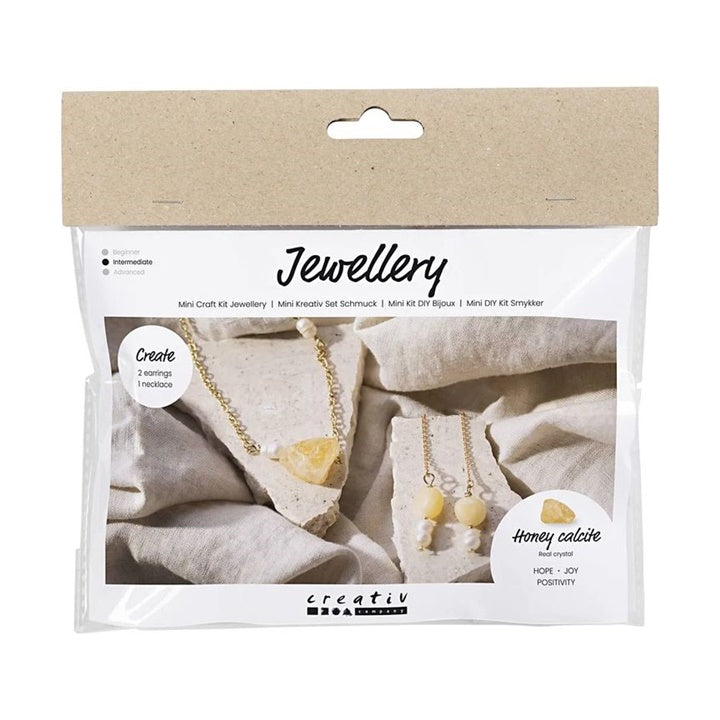 Mini Creative Jewelry Making Set - Calcit Halskette und Ohrringe | ARTMIE