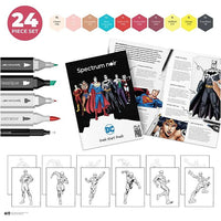 Inhalt des Illustrations-Kunst-Kit FLASH: 10 doppelseitige Marker, 0,3er Art Liner und eine Anleitung.