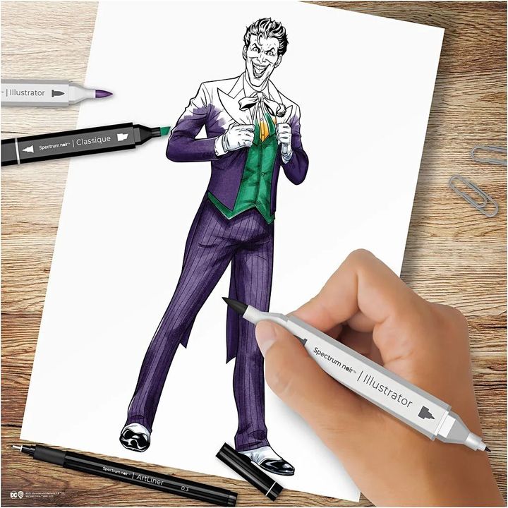 Illustrations-Kunst-Kit HEROES AND VILLAINS : THE JOKER – Detailansicht 3 | ARTMIE
