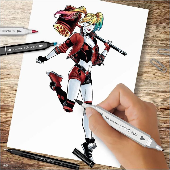 Illustrations-Kunst-Kit HARLEY QUINN – Detailansicht 3 | ARTMIE