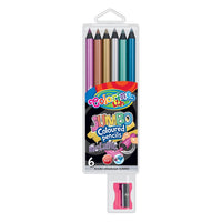 Metallic JUMBO Colorino Bleistifte mit Anspitzer, 6er-Pack | ARTMIE