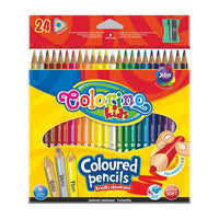 Dreieckige Colorino Buntstifte mit Spitzer, 24 Stück | ARTMIE