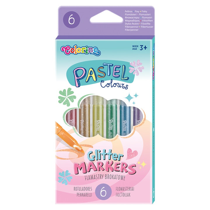 Colorino Glitzereffekt-Pastellstifte, 6er-Pack | ARTMIE