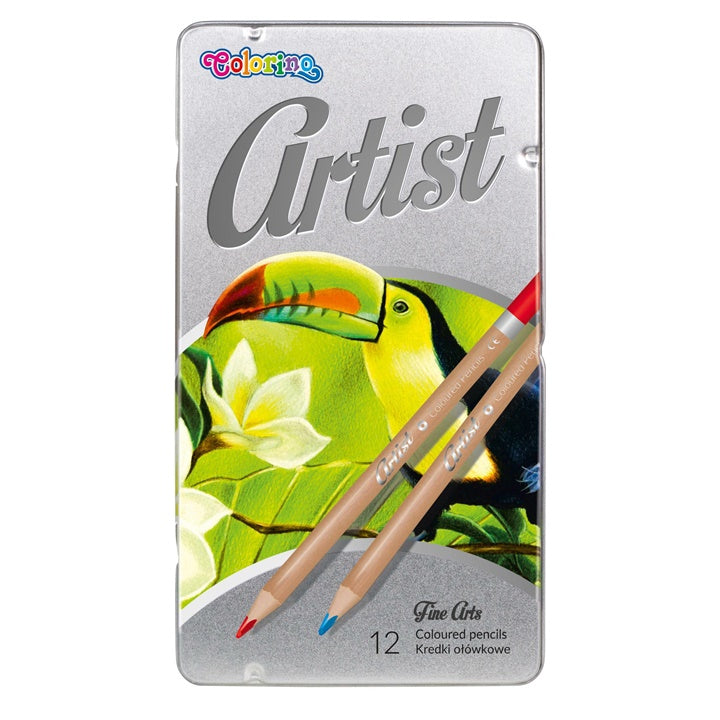 Colorino Artist Pencil Buntstifte in Metallbox (12 Stück) | ARTMIE