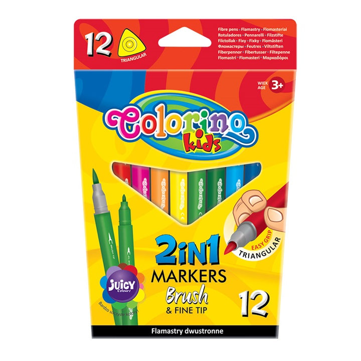 Doppelseitige Marker für Kinder Colorino 12 Stück | ARTMIE