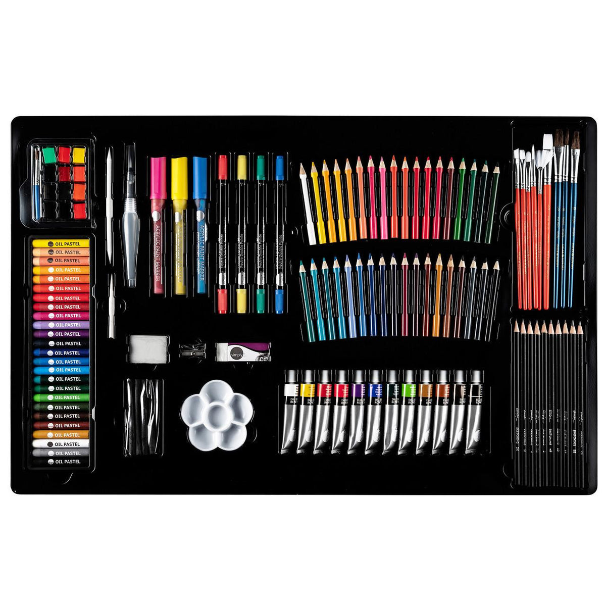 Daler-Rowney 215-teiliges Kunstset für Anfänger und fortgeschrittene Künstler, gut für unterwegs.