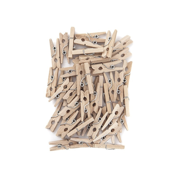 Mini-Wäscheklammern aus Holz, 2,5 cm - Packung mit 40 Stück | ARTMIE