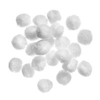 Tüll Pom Poms zum Basteln | 24 Stück, weiß, 2 cm | ARTMIE