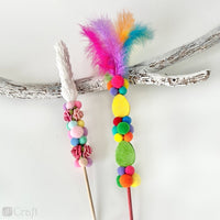 Regenbogen Plüsch Pom Poms / 60 Stück – Detailansicht 2 | ARTMIE