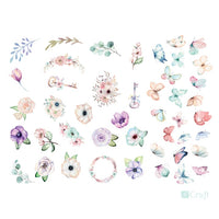 Boho Blumen und Schmetterlinge Papier Ausschnitte - Set von 50 – Detailansicht 2 | ARTMIE