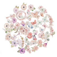 Boho Blumen und Schmetterlinge Papier Ausschnitte - Set von 50 | ARTMIE
