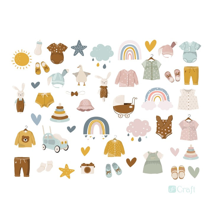 Papierausschnitte Baby - Satz von 50 – Detailansicht 2 | ARTMIE