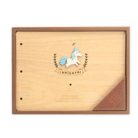 Holzalbum Einhorn 190 x 270 mm - 28 Blätter | ARTMIE