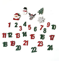 Hölzerne Adventskalender Dekorationen | 29 Stück | ARTMIE