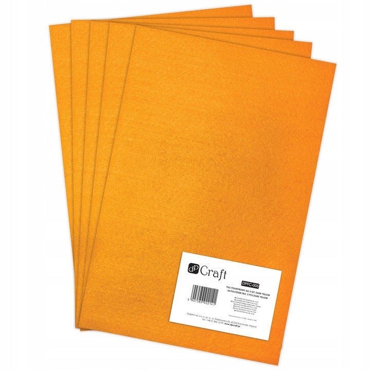 Dekorationsfilz 30 x 20 cm in verschiedenen Farben / 1 Stk. – dunkelgelb