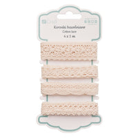 Dekorationsbänder 4er-Set – Beige